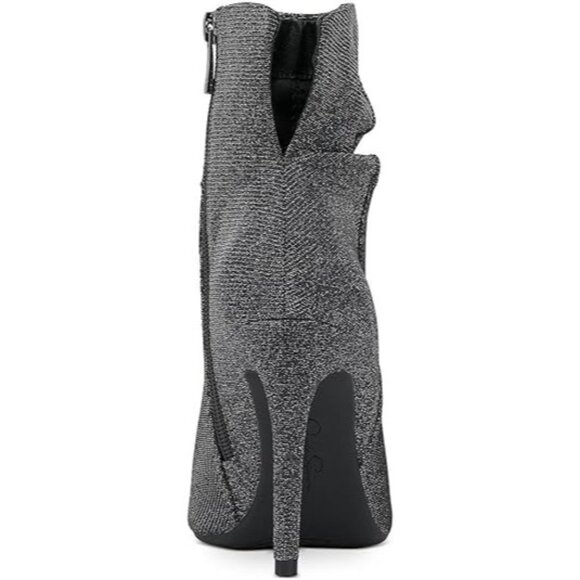 Jessica Simpson Womens Lerona Ruched Pointed Toe Stiletto Booties Silver Size 6M - Picture 3 of 5